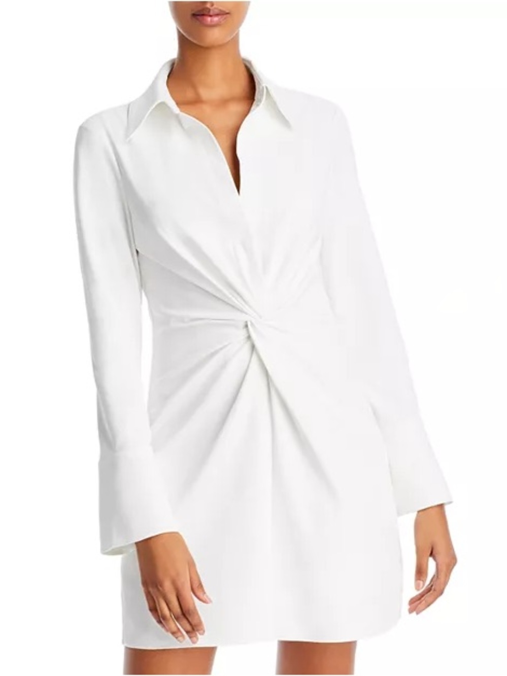 Cinq a Sept McKenna Twist Front Ivory Dress, size 2